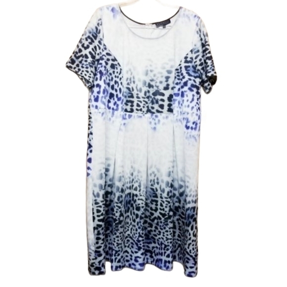 Eloquii | Fit & Flare Cheetah Print Midi Length Dress (Size 22) - Picture 1 of 9
